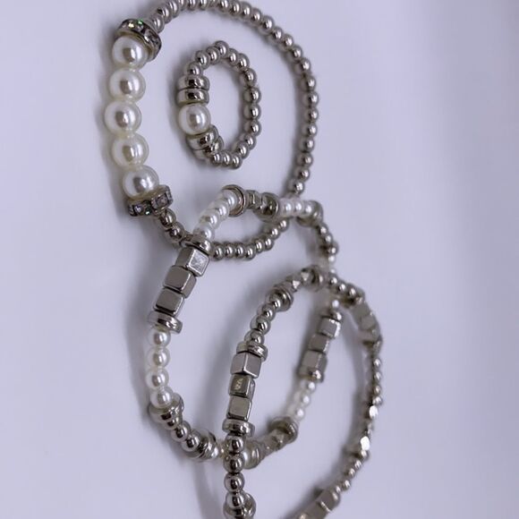 NWT Wool + Pepper Co. Silver Matching Jewelry Set - Picture 3 of 7